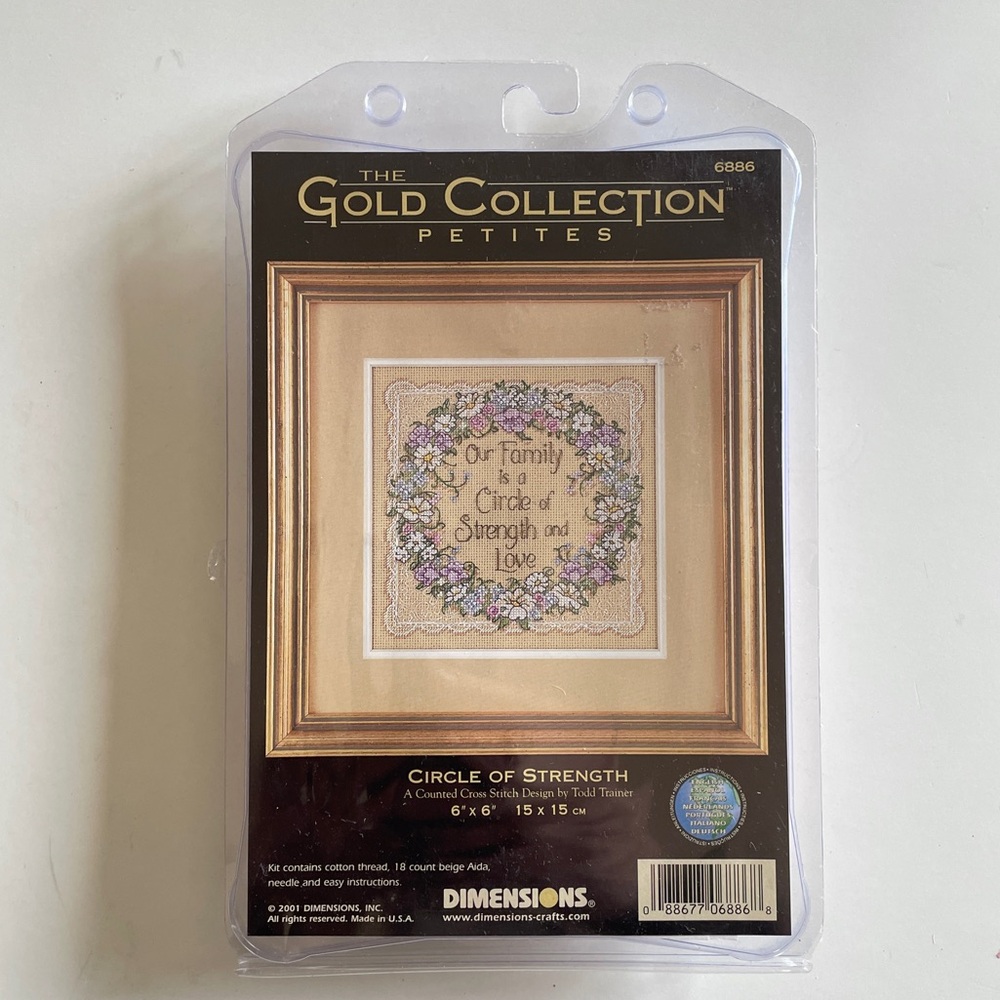 Dimensions Gold Petites Circle of Strength Cross Stitch Kit 6886 Family Floral⁠